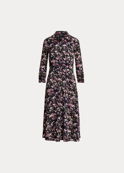 Vestidos Ralph Lauren Mujer Negros / Rosas / Multicolor - Floral Crepe - RCJVW4680